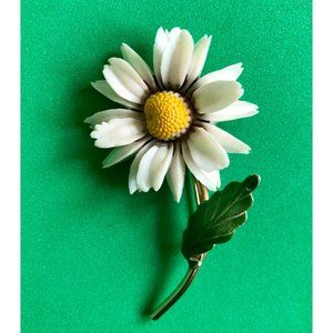 Vintage Celluloid Daisy Colorful Brooch